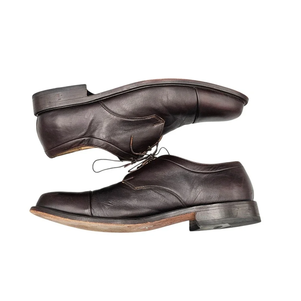 Florsheim Imperial Men's‎ Size 14 US EUC VTG Brown Leather Cap Toe Oxfords Shoes